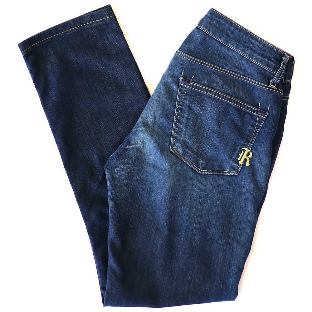 Low-rise straight leg R&S "Sleek" style jeans - Picture 1 of 13
